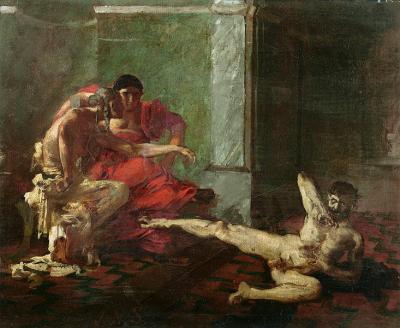 Joseph-Noel Sylvestre Locusta testing poison on a slave